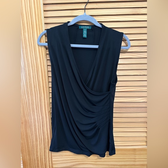 Lauren Ralph Lauren Black Sleeveless Blouse Medium - Picture 1 of 3